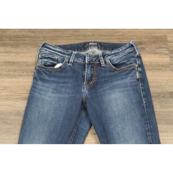 Silver Jeans Co Suki Skinny Crop‎ Jeans W28 L25 Dark Wash Denim Womens - Picture 4 of 10